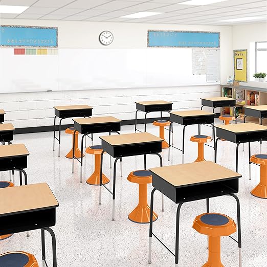 ECR4Kids ACE Active Core Engagement Wobble Stool, 18-Inch Seat Height, Flexible Seating, Orange