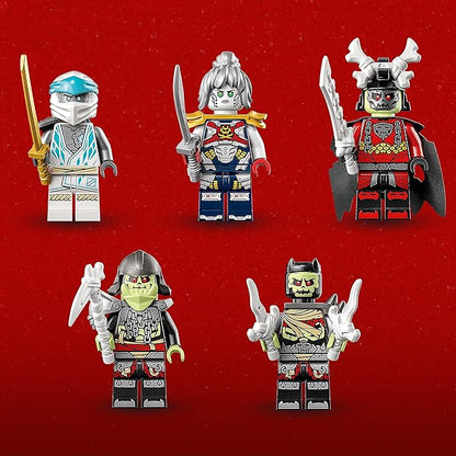 LEGO NINJAGO Zane’s Ice Dragon Creature 71786, 2in1 Dragon Toy to Action Figure Warrior, Model Building Kit, Construction Set for Kids with 5 Minifigures