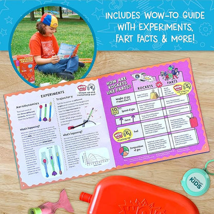 Thames & Kosmos Wow in The World Ultimate HIGH-Flying AIR Rocket Launch Up to 100ft, Fun Sound Effects, Kids Outdoor Toy, Companion Audio Content, Bonus Reusable Science Tool, STEM Toy Kids 4