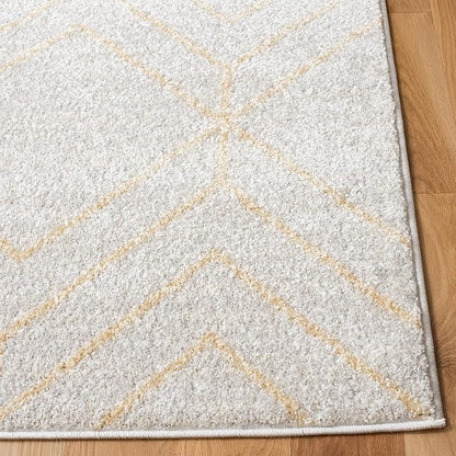 SAFAVIEH Adirondack Collection Runner Rug - 2'6" x 8', Ivory & Gold, Modern Geometric Design, Non-Shedding & Easy Care, Ideal for High Traffic Areas in Living Room, Bedroom (ADR241C)