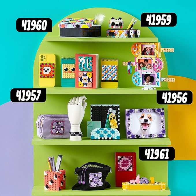 LEGO® DOTS Ice Cream Picture Frames & Bracelet 41956 Craft Kit; Customisable Holder for Photos or Jewellery for Ages 6+