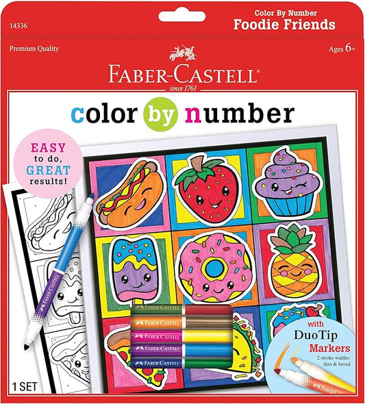 Faber-Castell Color by Number Foodie Friends - Color and Display 1 Color by Number Board