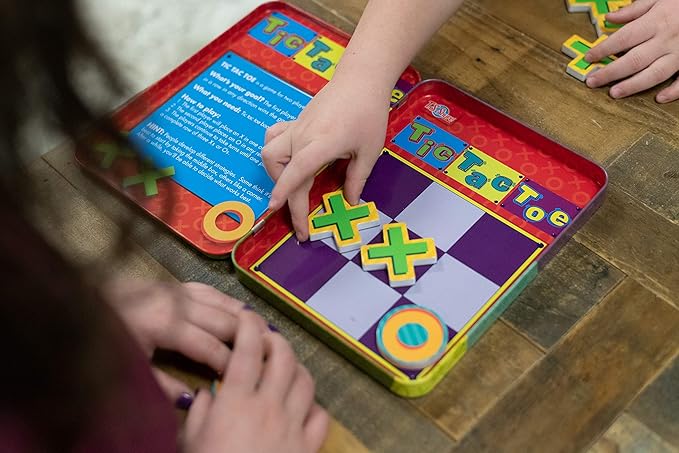 Bendon TS Shure Tic-Tac-Toe Games Magnetic Activity Tin with Foam Magnet Sheet 50522
