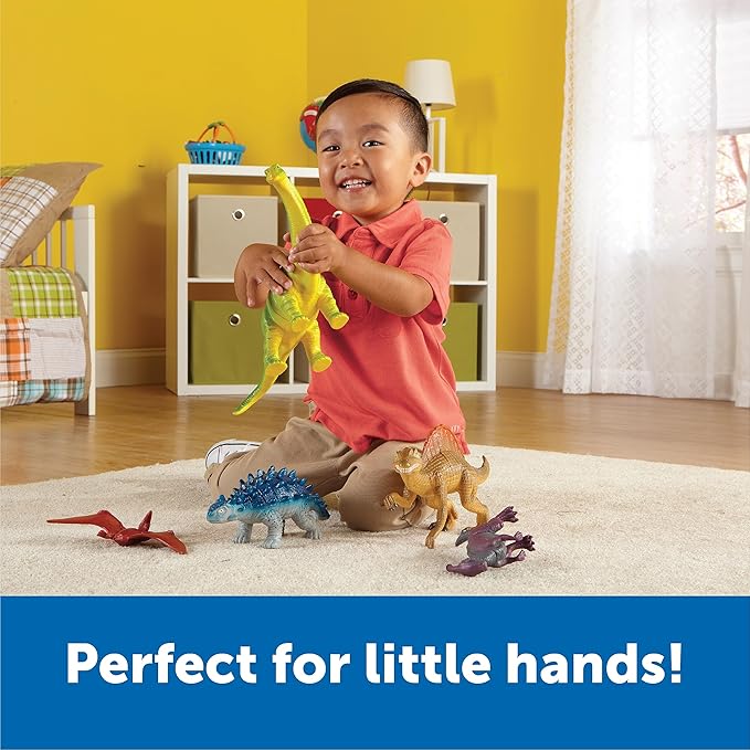 Learning Resources Jumbo Dinosaurs Expanded Set - 5 Pieces, Ages 3+, Dinosaurs for Toddlers, Dinosaurs Action Figure Toys, Kids' Play Dinosaur, Dinosaur toys for kids