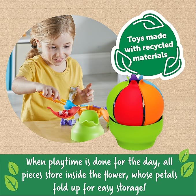 Learning Resources Blooming Balance Bees Fine Motor Sorting Eco Friendly Set - Preschool Learning Activities , Montessori Toys for Toddlers , Kids Easter Gifts, Ages 3+