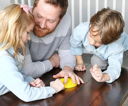 FoxMind, Last One Lost, Tactile Logic Travel Game for Kids, Family, and Friends - Yellow