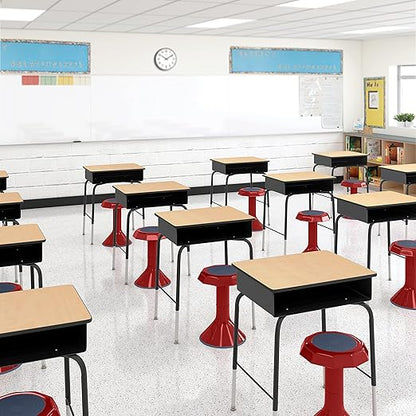 ECR4Kids ACE Active Core Engagement Wobble Stool, 18-Inch Seat Height, Flexible Seating, Red