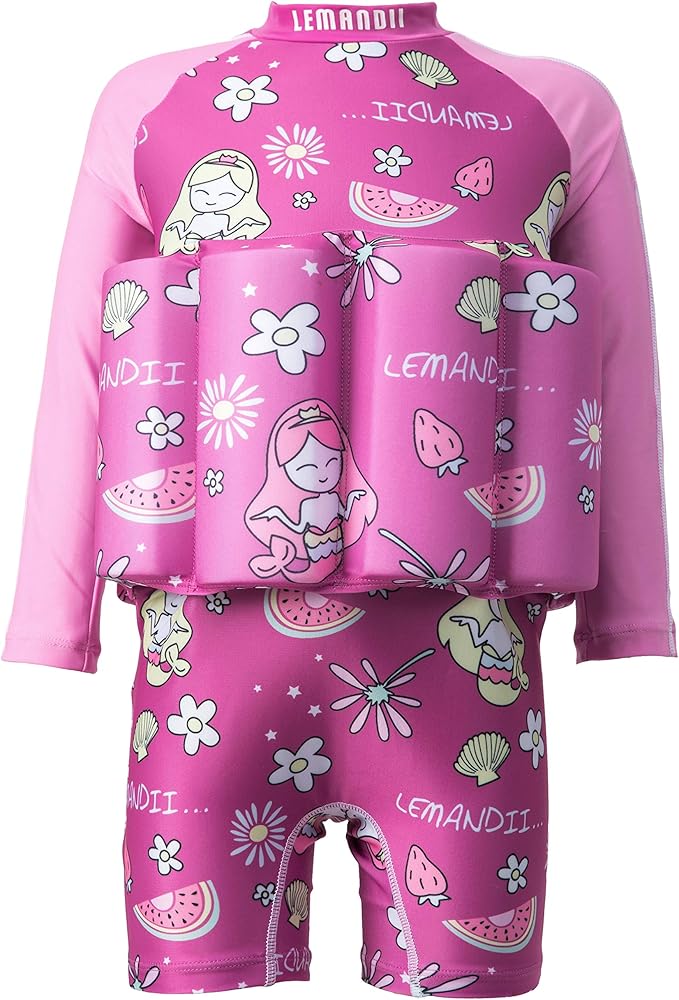 Baby Kids Floatation Suit Float One-Piece Swimwear Buoyancy for Girls Boys 1-8Years