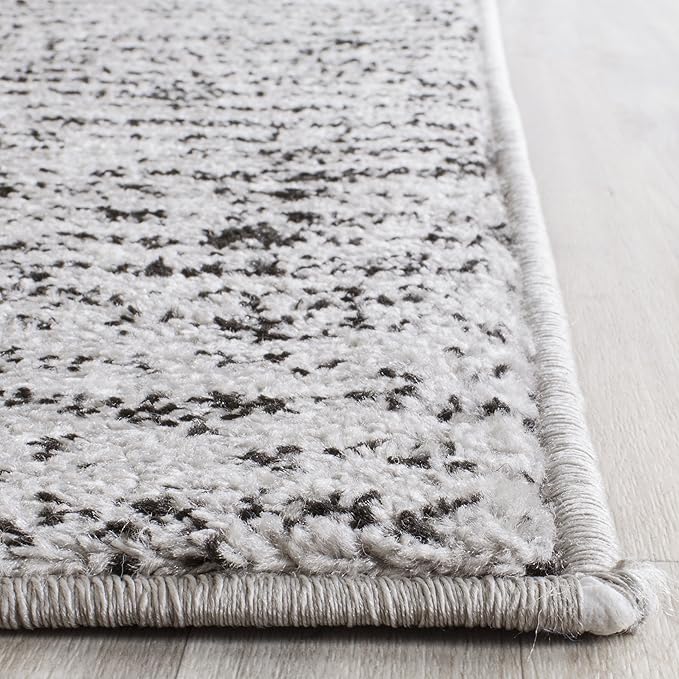 SAFAVIEH Adirondack Collection Runner Rug - 2'6" x 8', Black & Silver, Modern Abstract Design, Non-Shedding & Easy Care, Ideal for High Traffic Areas in Living Room, Bedroom (ADR117A)