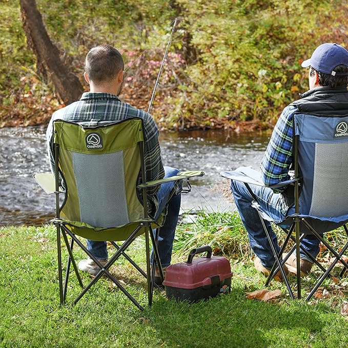 CAMP & GO Portable Max Quad Camping Cup Holders and Carrying Bag Chair