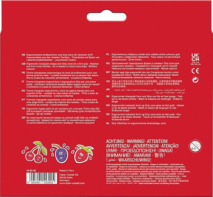 Faber-Castell Grip Color Markers - 20 Washable Fineline Markers