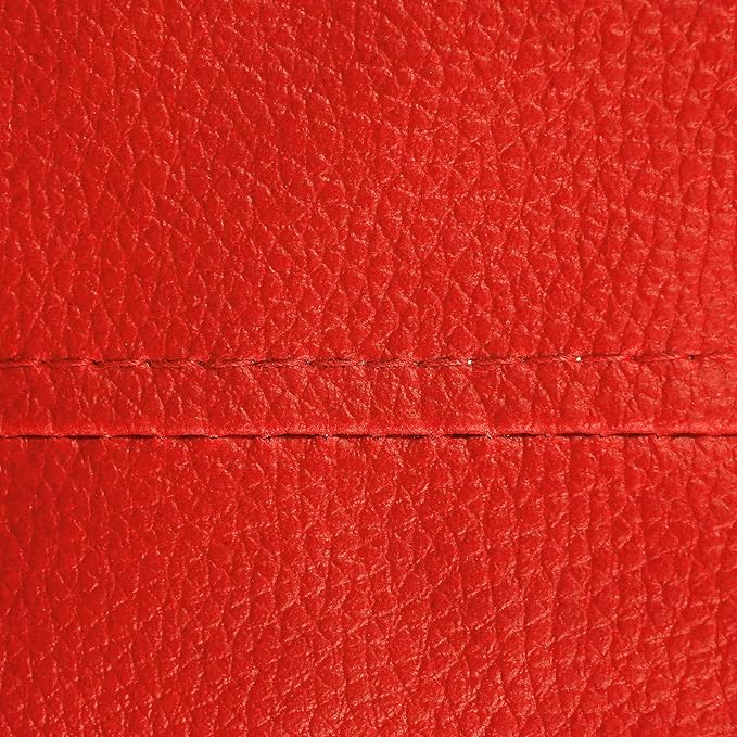 Ample Decor Bean Bag Cover (No Filling), Plush Toys Storage Soft Leatherette, Durable Construction Sturdy Zipper, Ideal for Children and Teenagers - Red