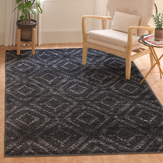 SAFAVIEH Adirondack Collection Accent Rug - 3' x 5', Dark Grey & Grey, Modern Distressed Design, Non-Shedding & Easy Care, Ideal for High Traffic Areas in Entryway, Living Room, Bedroom (ADR131F)