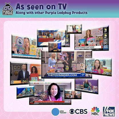 PURPLE LADYBUG Mosaic Photo Frame Craft Kit - Girls Valentines Gifts, DIY Arts & Crafts for Girls 8-12, Girls Birthday Gift, Kids Easter Gifts, Teen Gifts for Ages 6-12