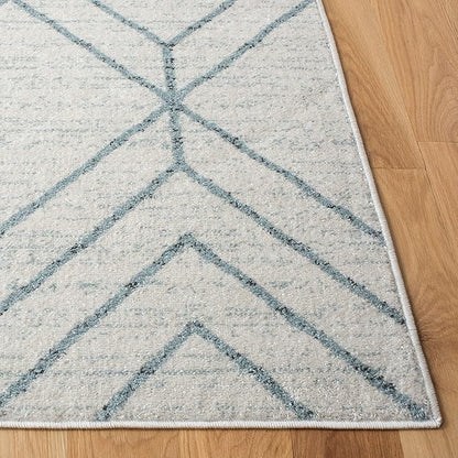 SAFAVIEH Adirondack Collection Accent Rug - 4' x 6', Grey & Blue, Modern Geometric Design, Non-Shedding & Easy Care, Ideal for High Traffic Areas in Entryway, Living Room, Bedroom (ADR241K)