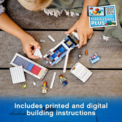 LEGO City Great Vehicles Holiday Camper Van 60283 Toy Car for Kids Ages 5 Plus Years Old, Caravan Motorhome, Gifts for Boys and Girls