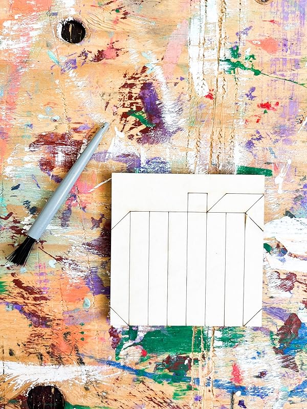 Fall Unfinished Barn Quilt Square Wooden Sign, Autumn Country Decor Canvas Quilts Blocks (12 inches, Pumpkin) AVTRBoutique