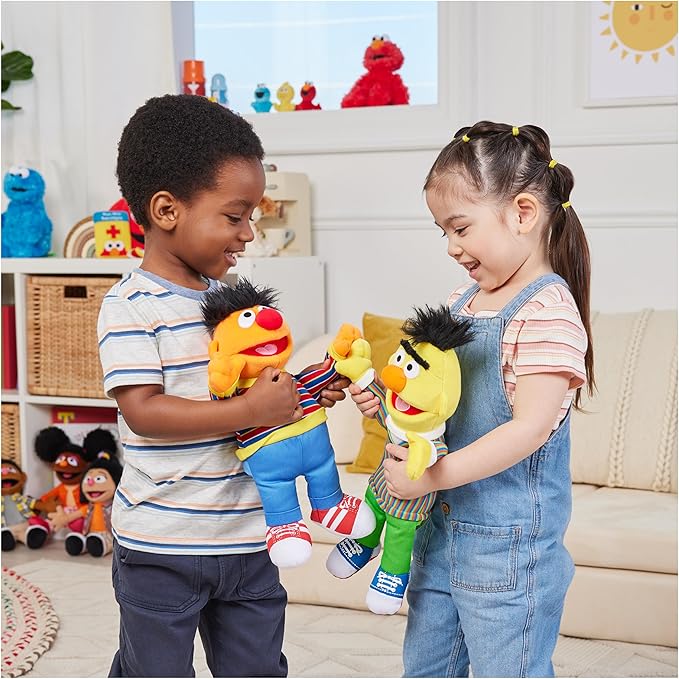 GUND Sesame Street Official Bert Muppet Plush, Premium Plush Toy for Ages 1 & Up, Yellow, 14”