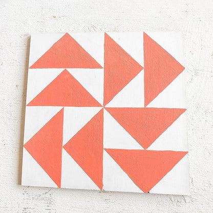 Mini Unfinished Barn Quilt Square Wooden Sign, Country Decor Canvas Quilts Blocks Bulk Set of 4 (3 inches, Flying Geese) AVTRBoutique