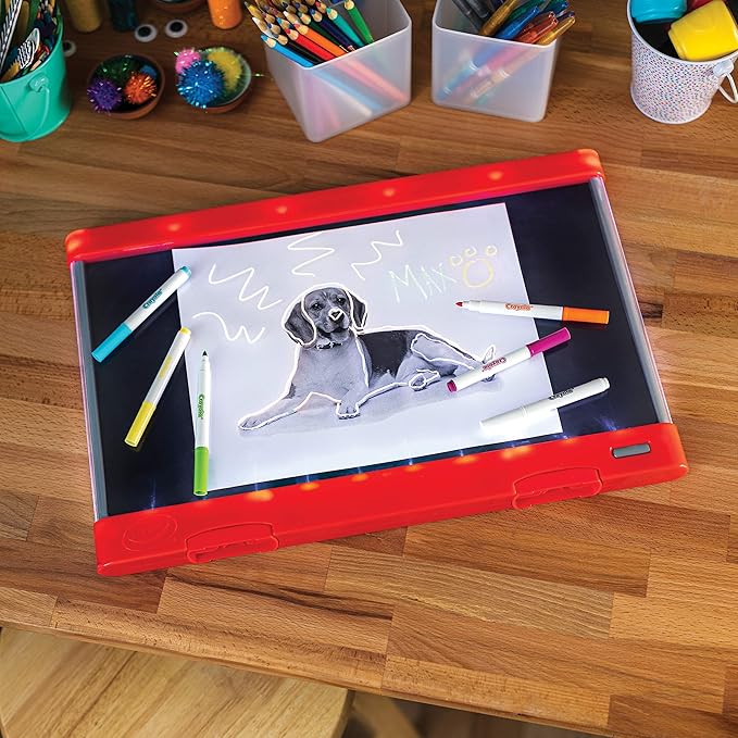 Crayola Ultimate Light Board (Red), Kids Light-Up Tracing Pad, Kids Toys, Gift for Boys & Girls, Drawing Light Box, Ages 6+ [Amazon Exclusive]