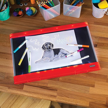 Crayola Ultimate Light Board (Red), Kids Light-Up Tracing Pad, Kids Toys, Gift for Boys & Girls, Drawing Light Box, Ages 6+ [Amazon Exclusive]