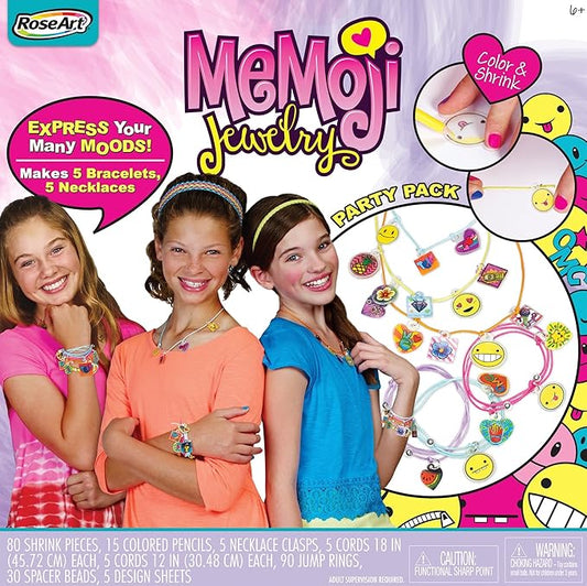 RoseArt Memoji Jewelry Color N Shrink Deluxe Party Pack Arts & Crafts