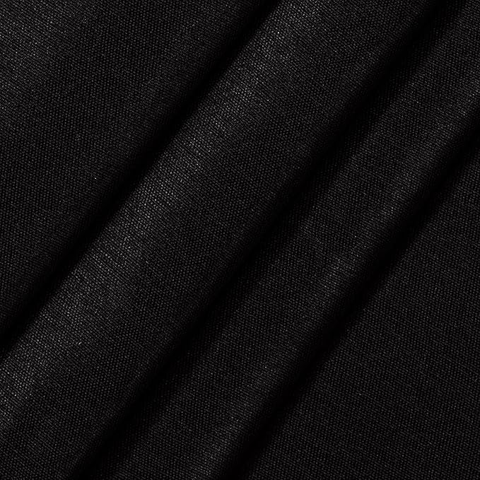 ECLIPSE Fresno Modern Blackout Thermal Rod Pocket Window Curtain for Bedroom (1 Panel), 52" x 95", Black