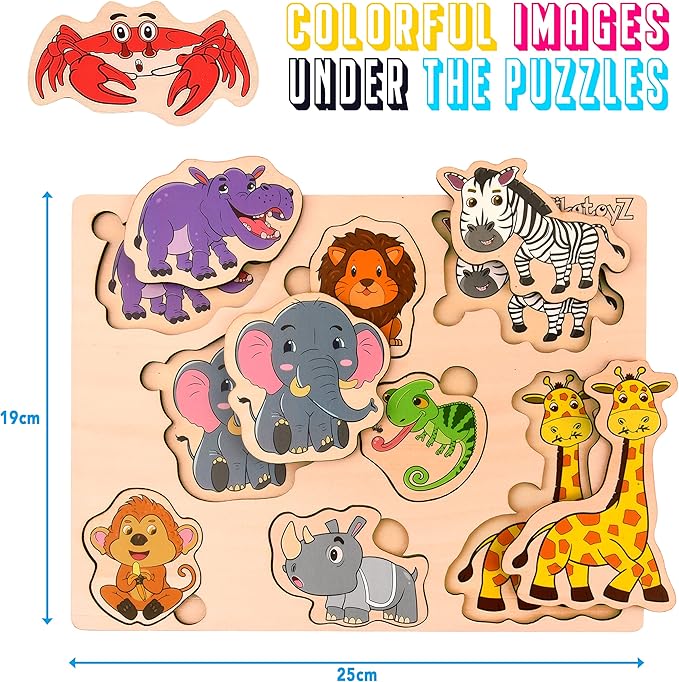 Wooden Puzzles for Toddlers 1-3 (Jungle)