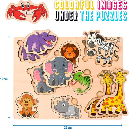 Wooden Puzzles for Toddlers 1-3 (Jungle)