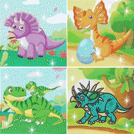 Junrife 5D Diamond Craft Kits Stickers for Kids,Gem Kids' Paint by Number Kits Mosaic Sticker - Best Gifts for Girls Over Ages 6 Easy for Kids Adult Beginners