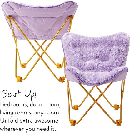 Urban Lifestyle Mongolian Butterfly Chair, Lavender