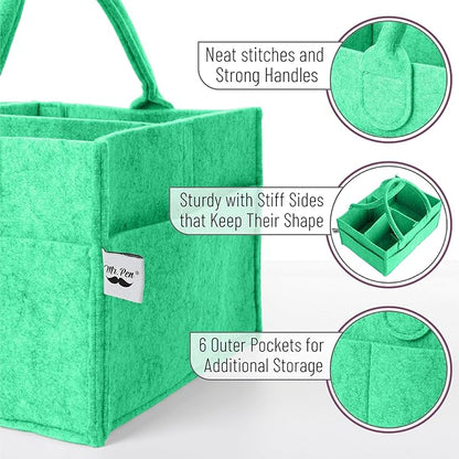 Mr. Pen- Baby Diaper Caddy Organizer, Green, Nursery Storage Bin and Car Organizer for Diapers and Baby Wipes
