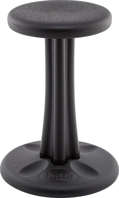 KORE DESIGN Wobble Stool Chair, Girls + Boys Kid Desk Stools, Ergonomic Small Office Chairs, Flexible Seating for Active Kids, ADD/ADHD, Classroom, School, Home, Pre-Teen (18.7in), Age 10-11 yr, Black
