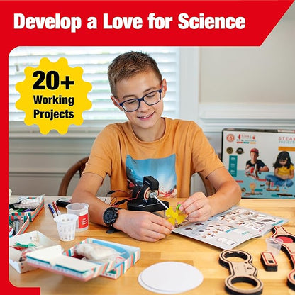 Butterfly Edufields 20in1 STEM Toys for Boys & Girls Age 8-12 | STEM Kits for Kids Age 8-12| Science Kits 8-10 | Motor Machines Project Kit | Robotics & Engineering Toys| Gift for 6 7 8 9 10 Year Old