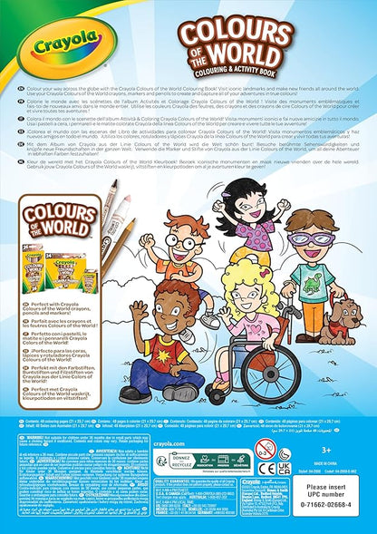 CRAYOLA Colours of The World - Set of 24 Wax Pencils, 24 Felt-Tip Pens, 24 Multicultural Pencils and 1 Album