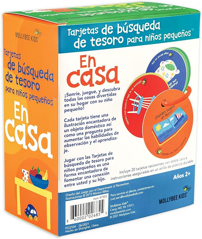MOLLYBEE KIDS Toddler Scavenger Hunt Cards at Home (Spanish Edition) Tarjetas de busqueda de Tesoro para ninos pequenos En Casa