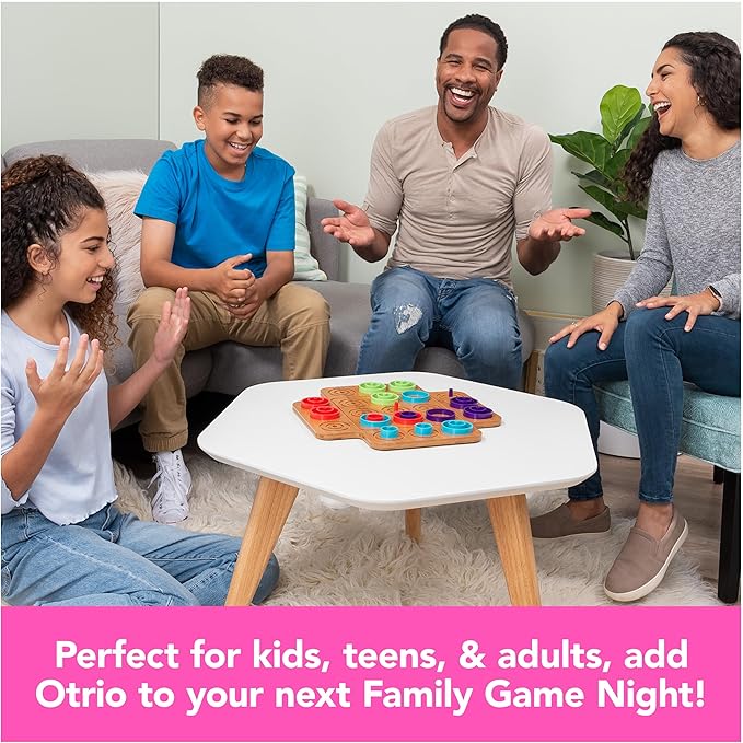Spin Master Games, Otrio Wood Strategy Game, Fun Family Board Game, STEM Game, Interactive Puzzle Game, Family Game Night Game for Ages 8+