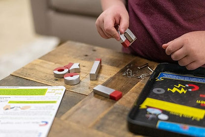 Bendon TS Shure Educational Magnetic Science Experiment Learning Tin with 8 Magnets and 5 Paper Clips 50521