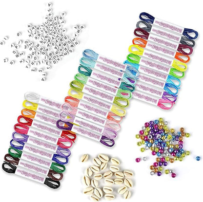 Choose Friendship, My Friendship Bracelet Maker Ultimate Expansion Pack, 120 Pre-cut Threads and 225 Beads, Makes 24-48 Bracelets