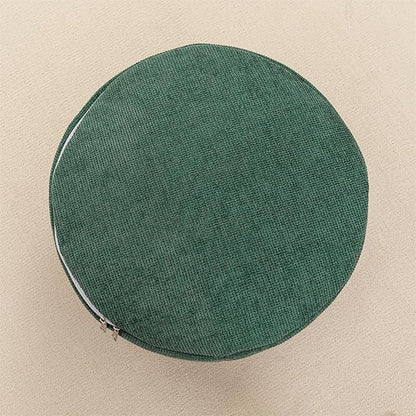 Sturdy Boucle Pouf Ottoman Foot Rest Nice Living Room Decor Lightweight Ottoman Pouf Filler Comfort Pouf Cover Modern Foam Stuffed Poof Perfect to Rest Your Feet No Need Assemble Moss Green