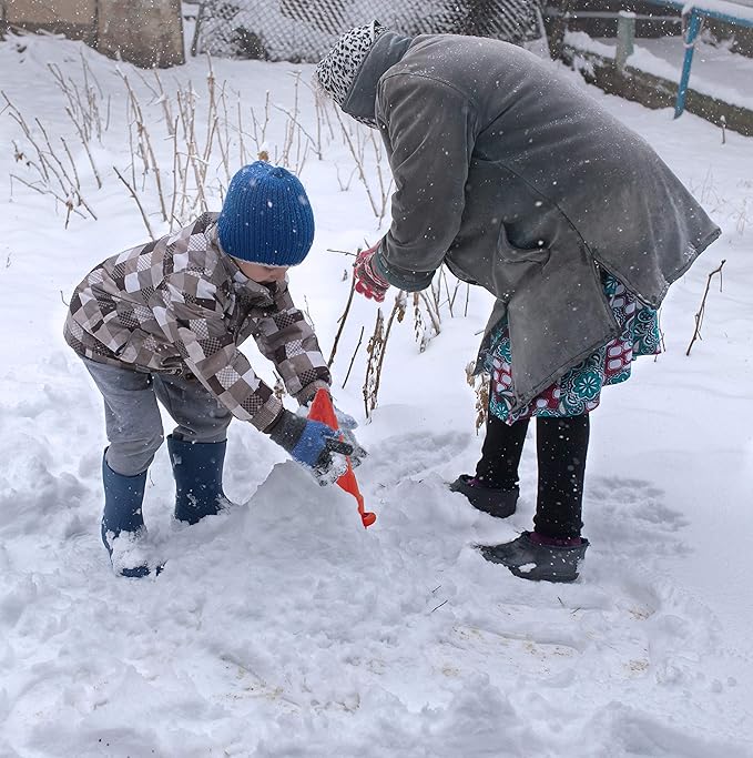 Superio Snow Brick Maker Igloo Fort Form Cone Shaper Outdoor Winter Snow Toys Sand Castle Building Kit for Adults and Kids Sandbox, Beach, Sand Toys (Red, 2)