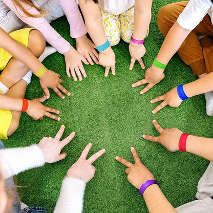 Novelty Place Silicone Rainbow Slap Bracelets Party Wrist Strap, 12 Colors Silicone Wristband for Teens Kids Classroom Craft Activity Prize Gift Party Costume (Pack of 12)