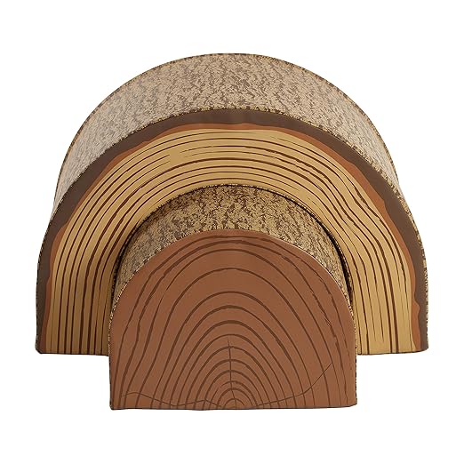 ECR4Kids SoftZone Tree Tunnel and Climber, Toddler Playset, Chocolate, 2-Piece