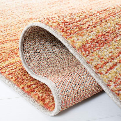 SAFAVIEH Adirondack Collection Accent Rug - 4' x 6', Orange & Red, Modern Ombre Design, Non-Shedding & Easy Care, Ideal for High Traffic Areas in Entryway, Living Room, Bedroom (ADR142P)