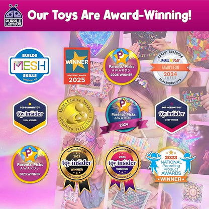 PURPLE LADYBUG Crystal Growing Kit for Kids - All-in-One Educational Gifts for Girls 8-12 Years Old, Crystal Making Experiment, Unicorn Theme STEM Kit for Girls, Fun Science Activity for Kids