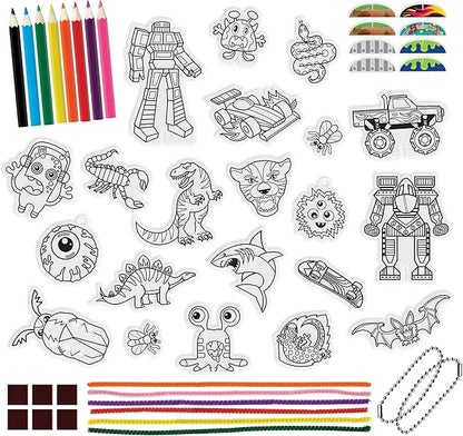 Just Play Shrinky Dinks Cool Stuff Activity Set, 51-piece set, Kids Art and Craft Activity Set, Kids Toys for Ages 5 Up