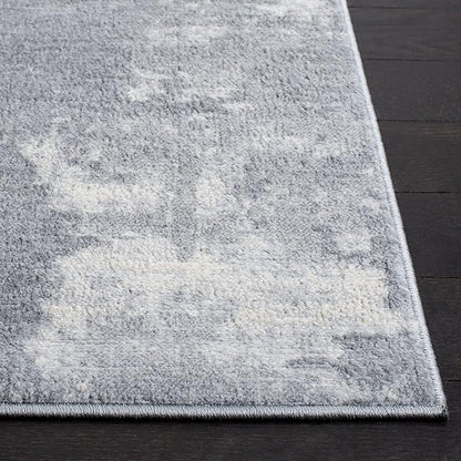SAFAVIEH Jasper Collection Runner Rug - 2' x 8', Light Grey & Ivory, Modern Abstract Design, Non-Shedding & Easy Care, Ideal for High Traffic Areas in Living Room, Bedroom (JSP101F)