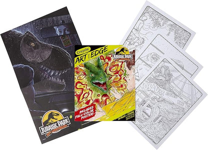 Crayola Art with Edge Jurassic Park Coloring Pages (28pgs), Adult Coloring, Jurassic Park Merchandise, Gift for Teens