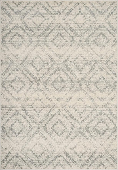 SAFAVIEH Adirondack Collection Accent Rug - 4' x 6', Ivory & Light Blue, Modern Distressed Design, Non-Shedding & Easy Care, Ideal for High Traffic Areas in Entryway, Living Room, Bedroom (ADR131T)