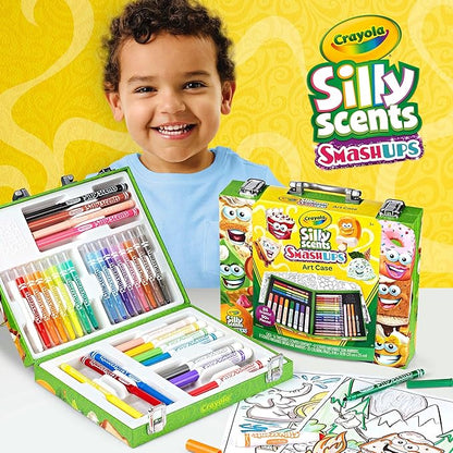 Crayola Silly Scents Mini Inspiration Art Case, Scented Crayons & Markers Set, Art Kit for Kids, Coloring Supplies, Kids Easter Basket Stuffer & Gift